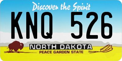 ND license plate KNQ526