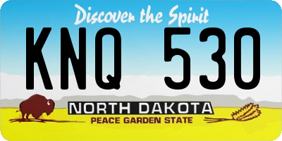 ND license plate KNQ530