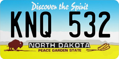 ND license plate KNQ532