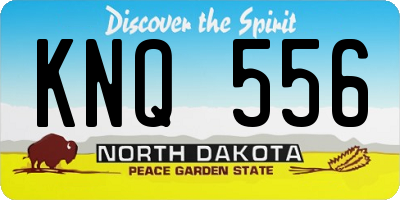ND license plate KNQ556