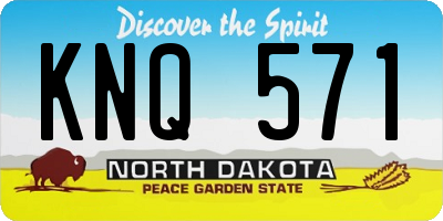 ND license plate KNQ571