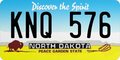 ND license plate KNQ576