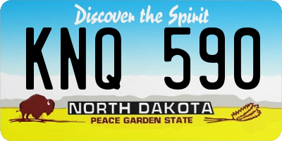 ND license plate KNQ590