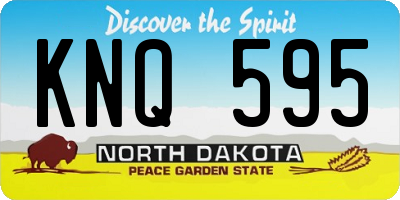 ND license plate KNQ595