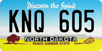 ND license plate KNQ605