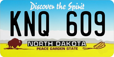 ND license plate KNQ609