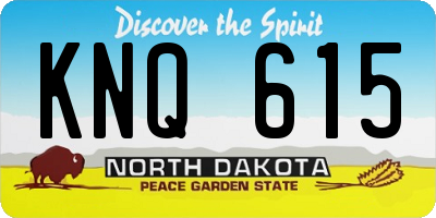 ND license plate KNQ615