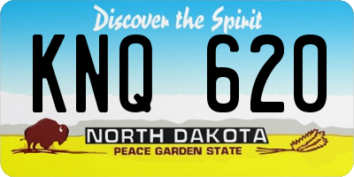 ND license plate KNQ620