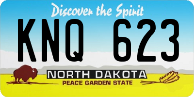 ND license plate KNQ623