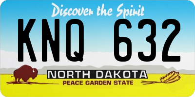 ND license plate KNQ632