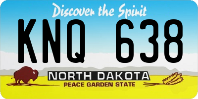 ND license plate KNQ638