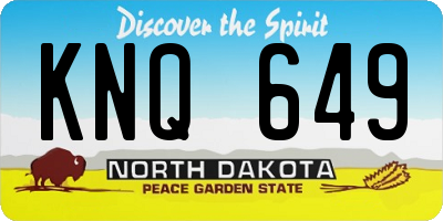 ND license plate KNQ649