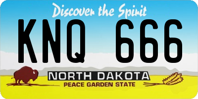 ND license plate KNQ666
