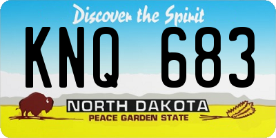 ND license plate KNQ683