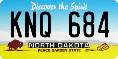 ND license plate KNQ684