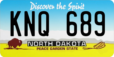 ND license plate KNQ689