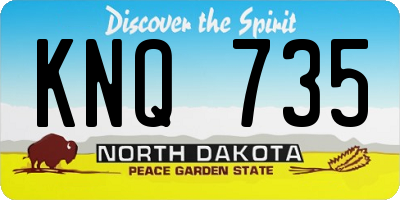 ND license plate KNQ735