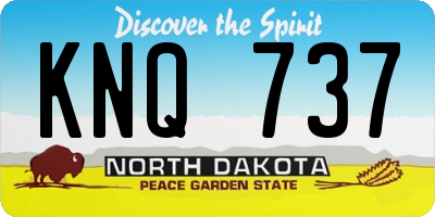 ND license plate KNQ737