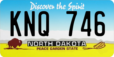 ND license plate KNQ746