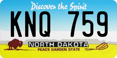 ND license plate KNQ759