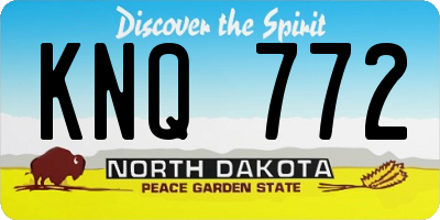 ND license plate KNQ772