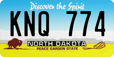 ND license plate KNQ774