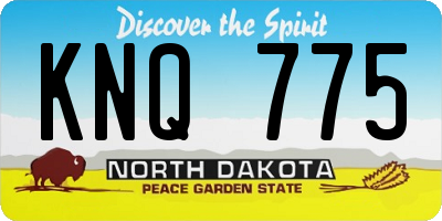 ND license plate KNQ775