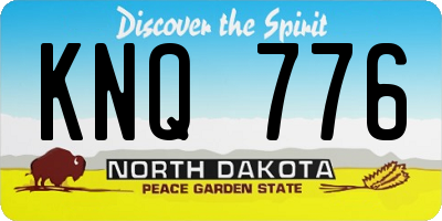 ND license plate KNQ776