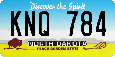 ND license plate KNQ784