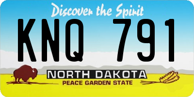 ND license plate KNQ791