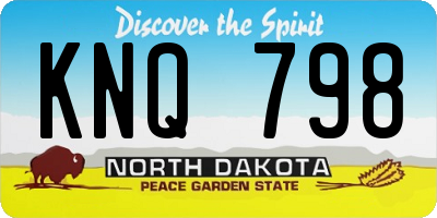 ND license plate KNQ798