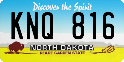 ND license plate KNQ816