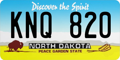 ND license plate KNQ820