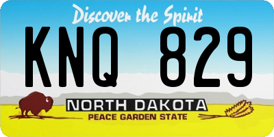 ND license plate KNQ829