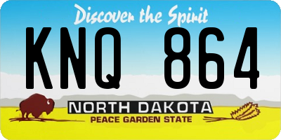 ND license plate KNQ864