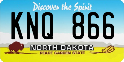ND license plate KNQ866