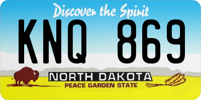 ND license plate KNQ869