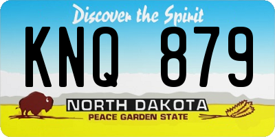 ND license plate KNQ879
