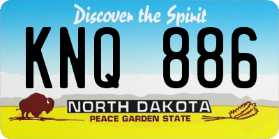 ND license plate KNQ886
