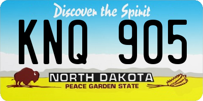 ND license plate KNQ905