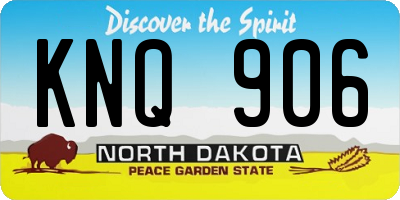 ND license plate KNQ906