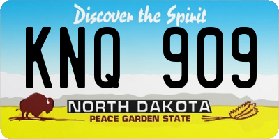 ND license plate KNQ909
