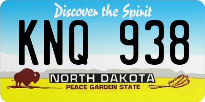 ND license plate KNQ938