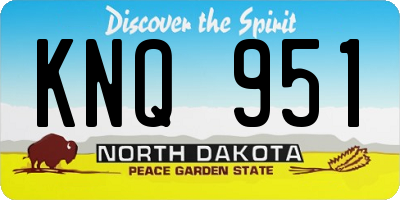 ND license plate KNQ951