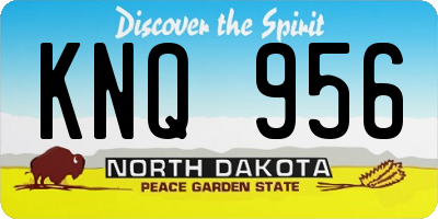 ND license plate KNQ956
