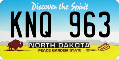 ND license plate KNQ963