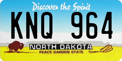 ND license plate KNQ964