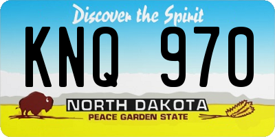 ND license plate KNQ970