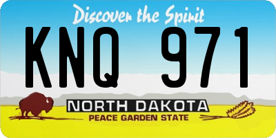 ND license plate KNQ971
