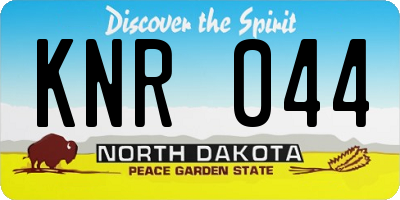ND license plate KNR044